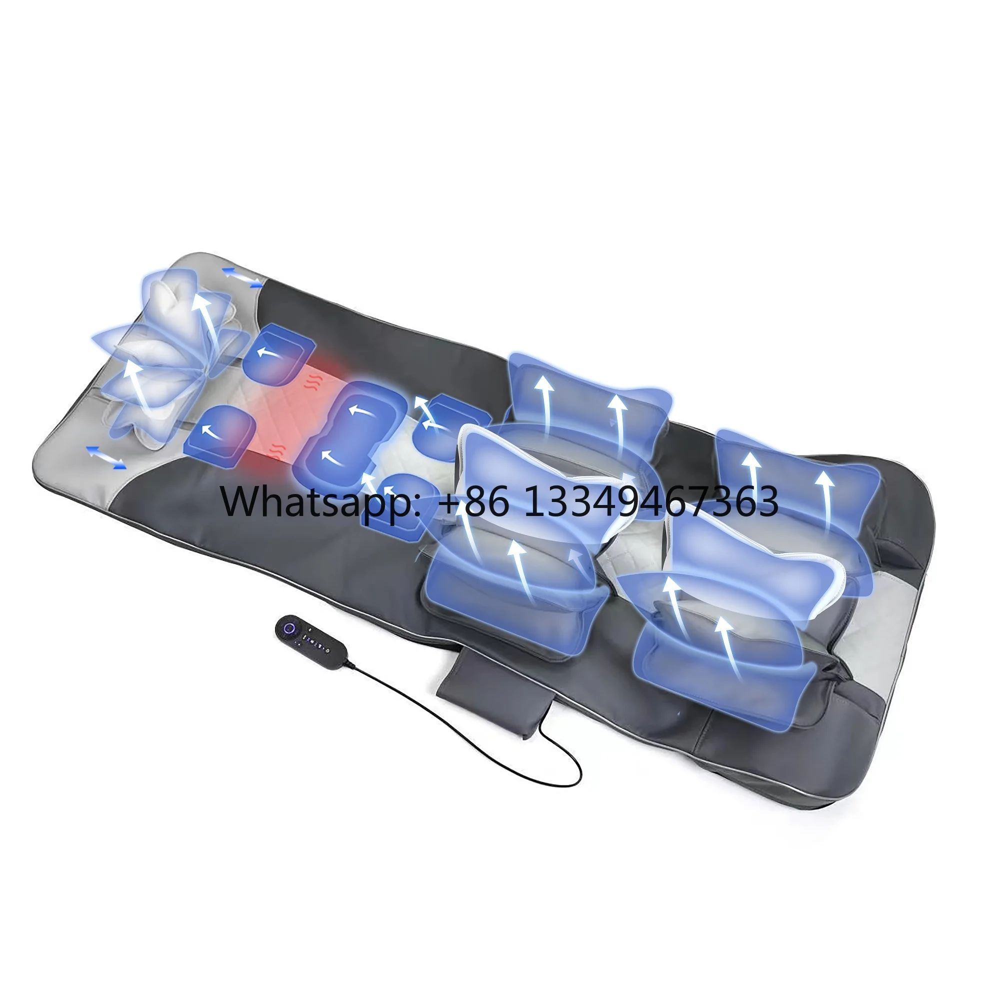 Body Pain Relief Shiatsu Kneading Heating Esterilla De Masaje Electrica Massage Mattress With Neck Massage