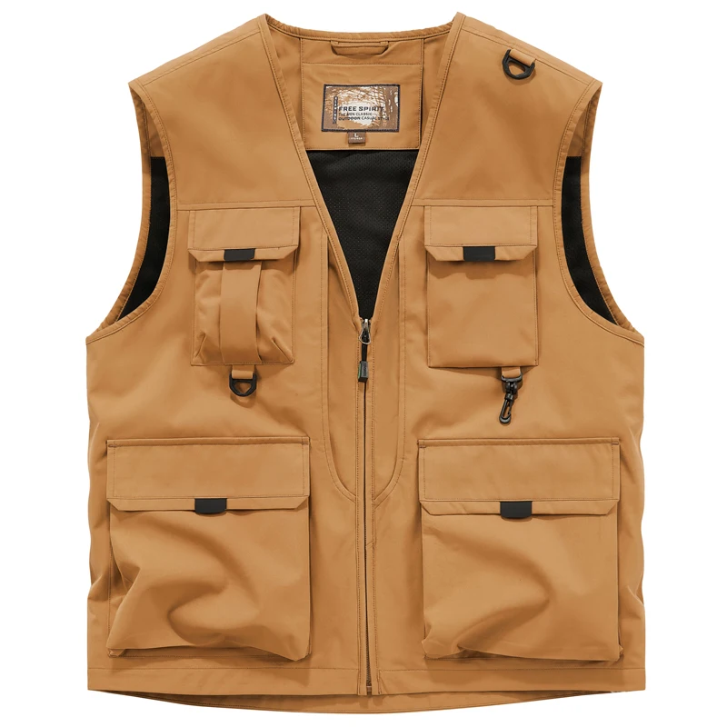 Outdoor Waterdicht Vest Mannen Multi-Pocket Ademende Sport Camping Gilet Hoogwaardig Safari Wandelen Visvest Heren Kleding