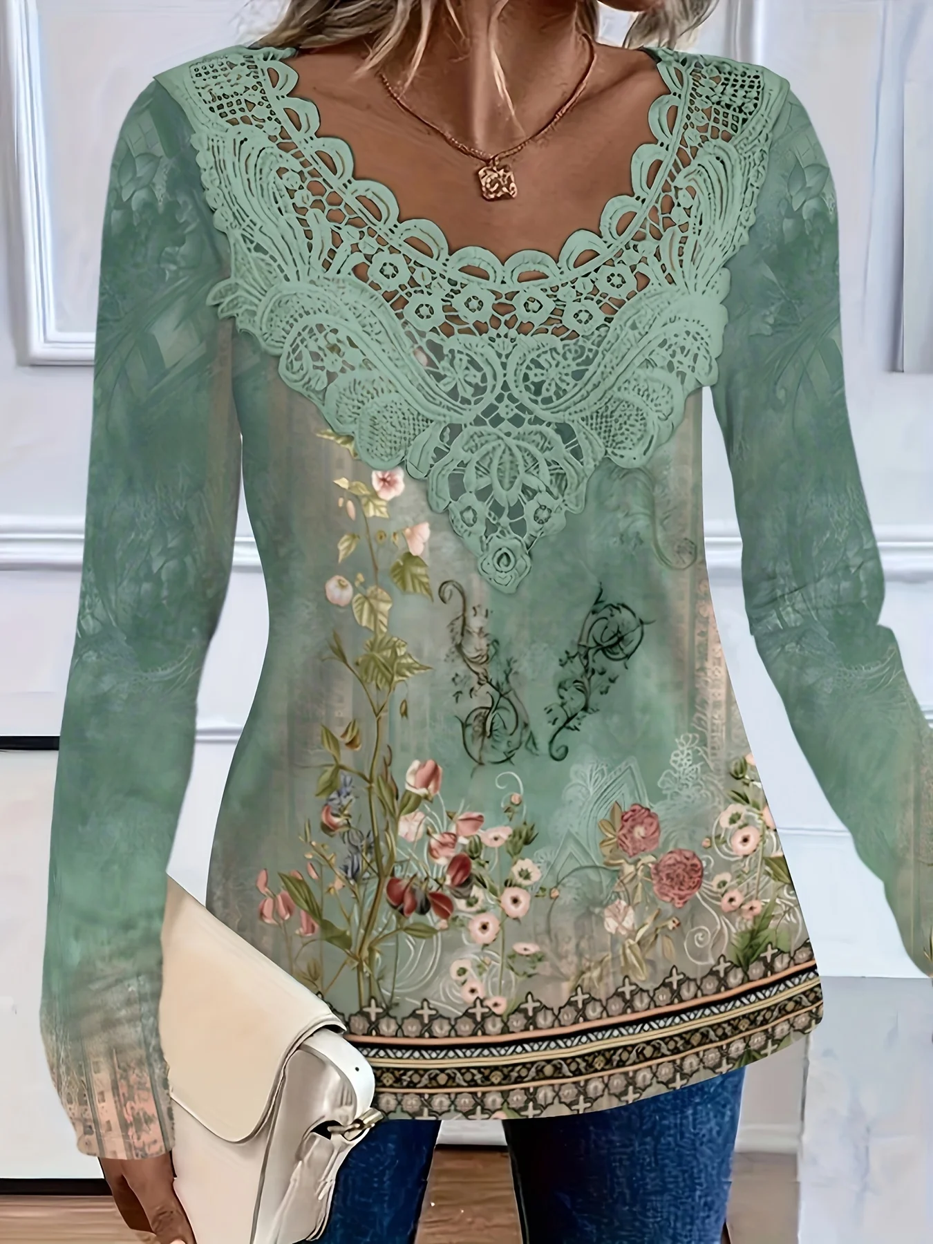 

Элегантная повседневная женская футболка больших размеров, модная свободная футболка, женская темпераментная футболка с длинными рукавами, праздничная футболка выходного дня