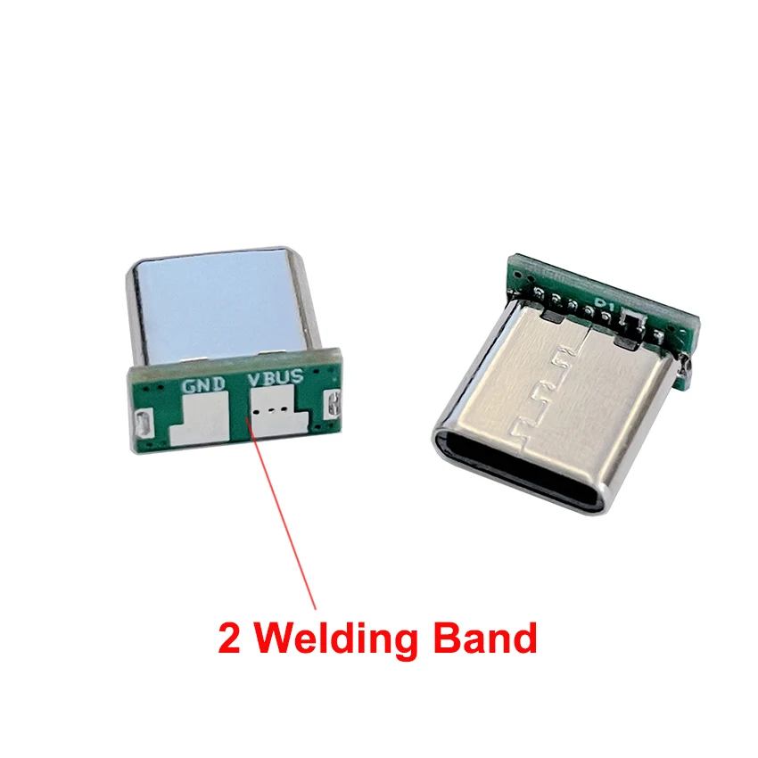 2/5/10PCS USB 3.1 Type C Vertical Patch Board 16pin 4 /2Welding Wire Data Band PCB USB Board Male Head 16P Usb C Connector