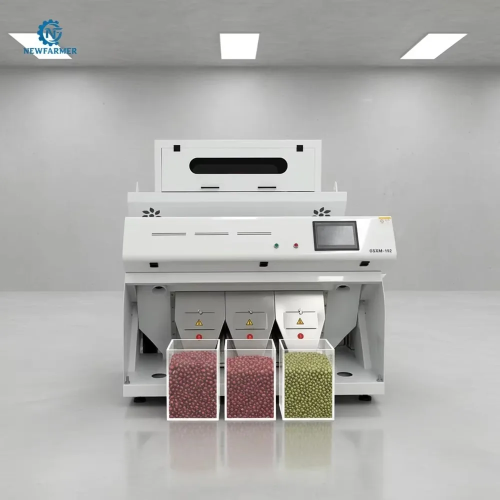 Multi Function Chute Grain Color Sorter Machine 3 Channel Sensor for Rice Wheat Hazelnut Quinoa Pet Flake Sorting High