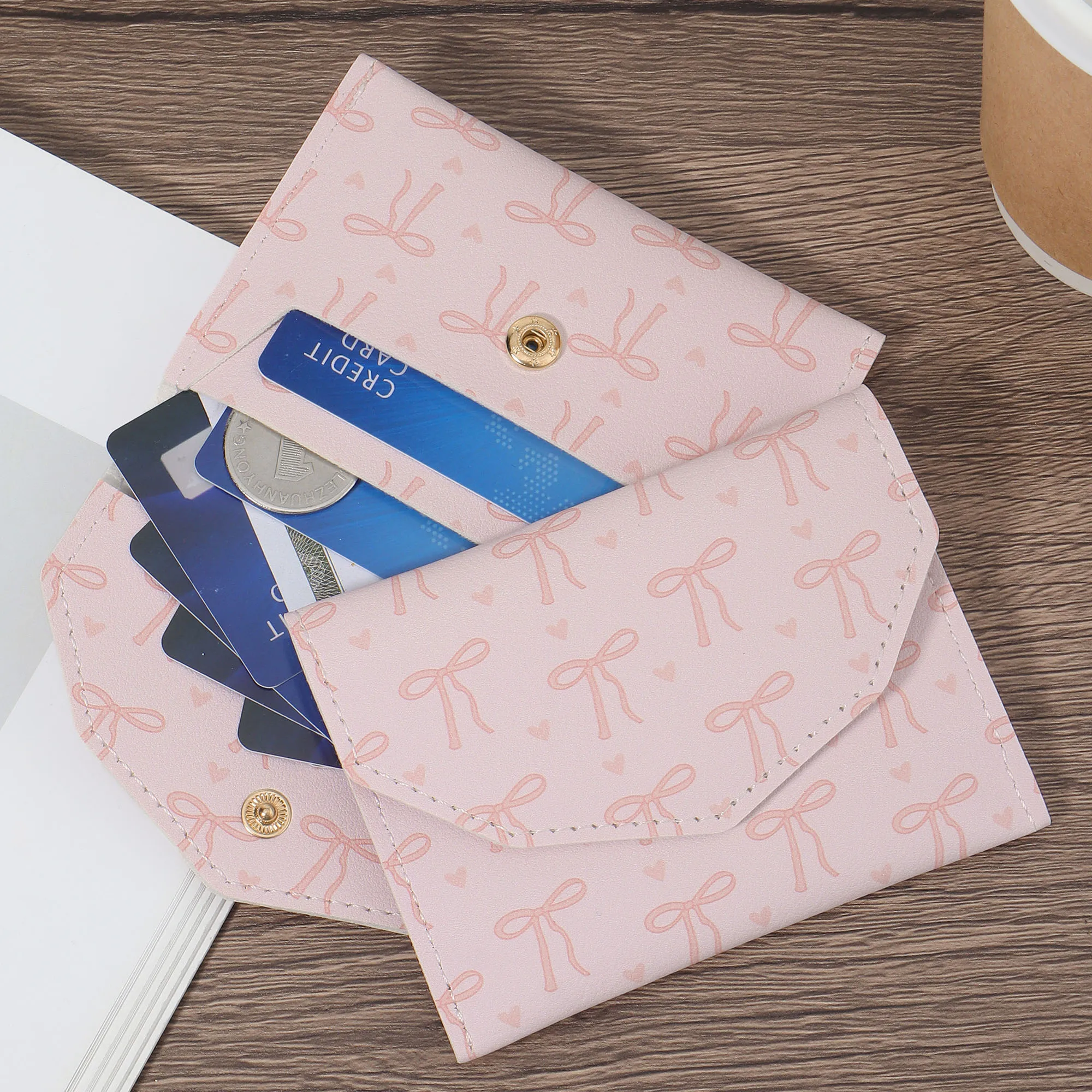 Mini Fashion Credit Card Holder, Ultra Thin Coin Purse, Women's Casual Clutch Wallet & Case