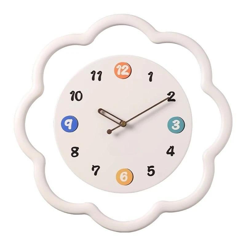 

Cream wind clock wall clock wall hanging creative dining table silent artist home non-punching living room clock