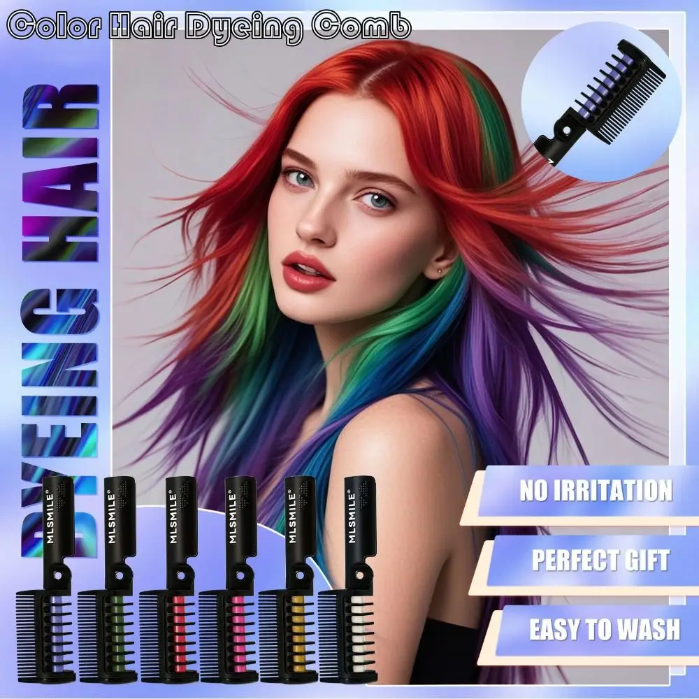 

Multicolor Color Hair Dyeing Comb Easy to Use Portable Colorful Hair Dye Comb Disposable Comb Hair Dye for Gray Hair Coverage