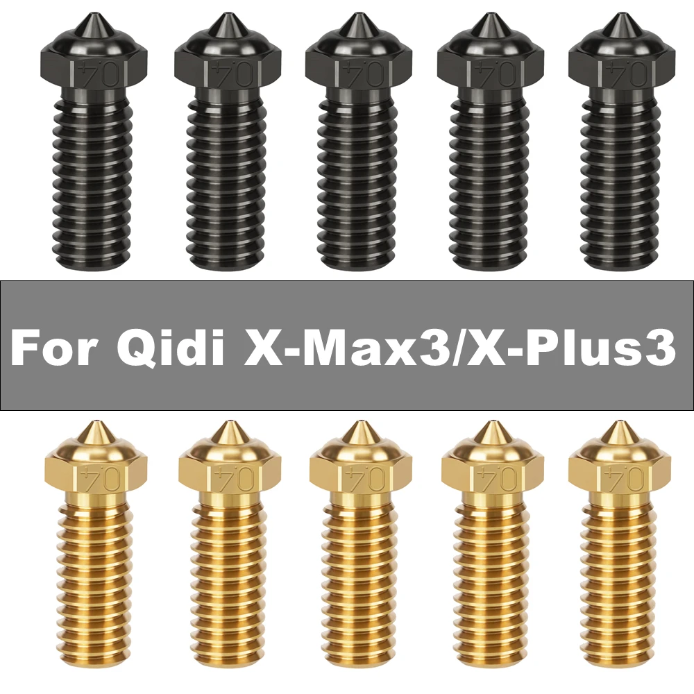 

1~10pcs Brass Hardened Steel 0.4mm 3D Printer Nozzle For Qidi X Max 3/ X Plus 3, Wholesale Nozzles For X Max3 Plus3