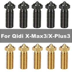 Bico de latão para impressora 3D, aço endurecido, bicos por atacado para Qidi X Max 3, X Plus 3, X Max3 Plus 3, 0.4mm, 1 a 10 peças