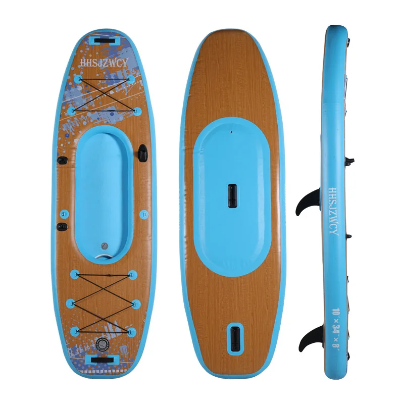 New Inflatable PVC SUP-Kayak Set for Fishing, Lake & Coastal Water Adventures 2-in-1 Inflatable Stand Up Paddle Board Combo Set