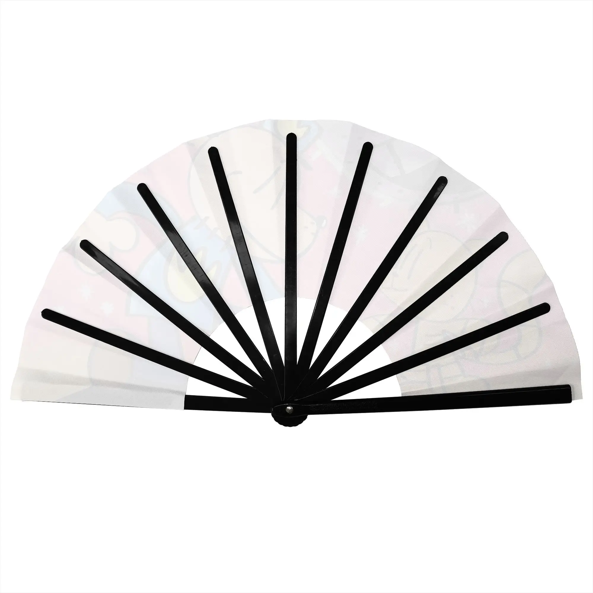 Cartoon D-Dogman Portable Pocket Fan Camping Star Sky Moon Villain  Folding Fan Chinese Dance Cooling Handheld Fans