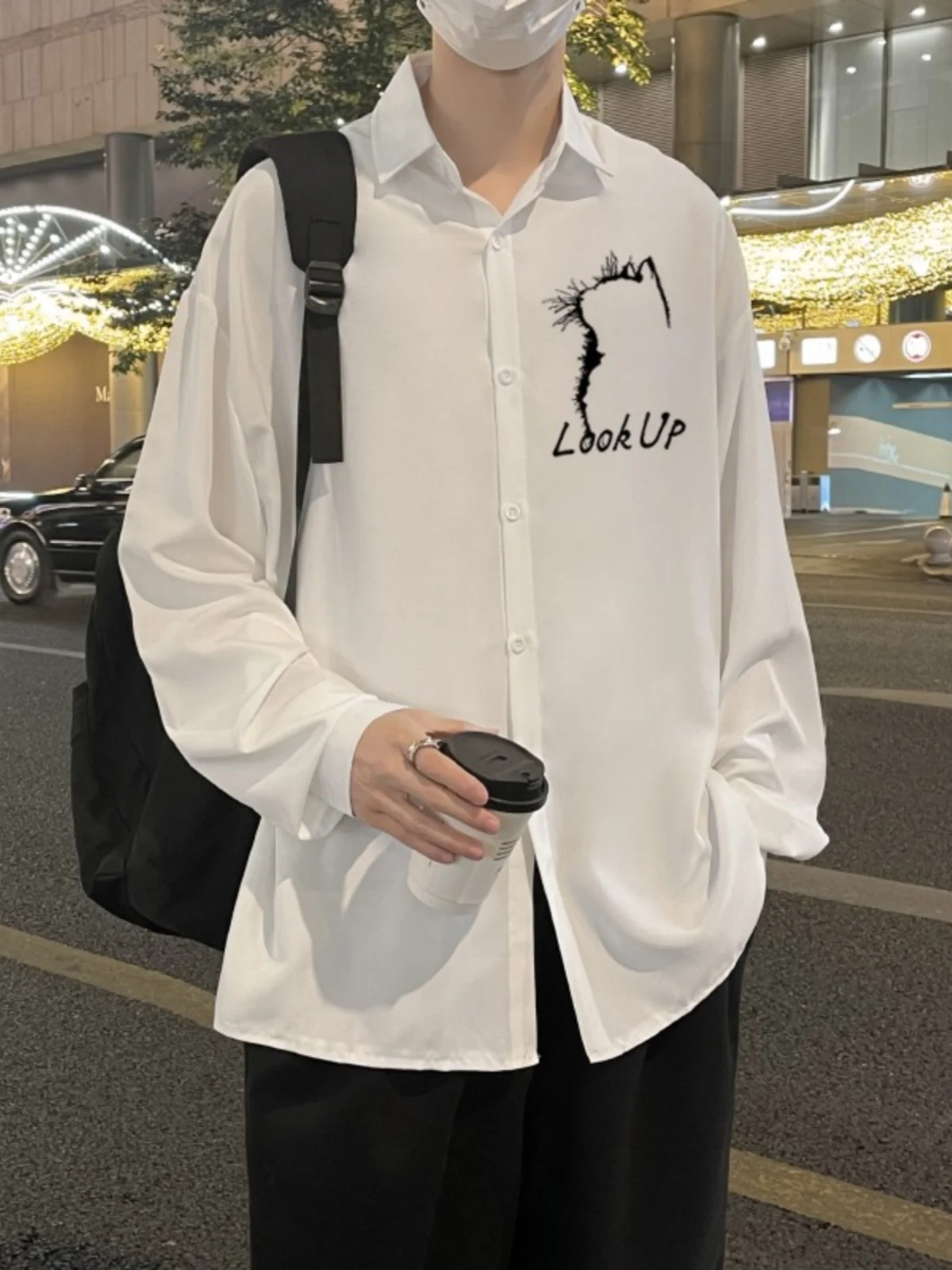 

Мужская свободная длинная футболка из ледяного шелка для весны и лета, новая, модная, в стиле Hong Kong, солнцезащитная, для студентов...