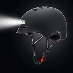 Bicycle Helmet with Light Warning Integrated Bicycle Balance Car Bike Helmet MTB Outdoor Sports Electric Car Scooter Riding Cap