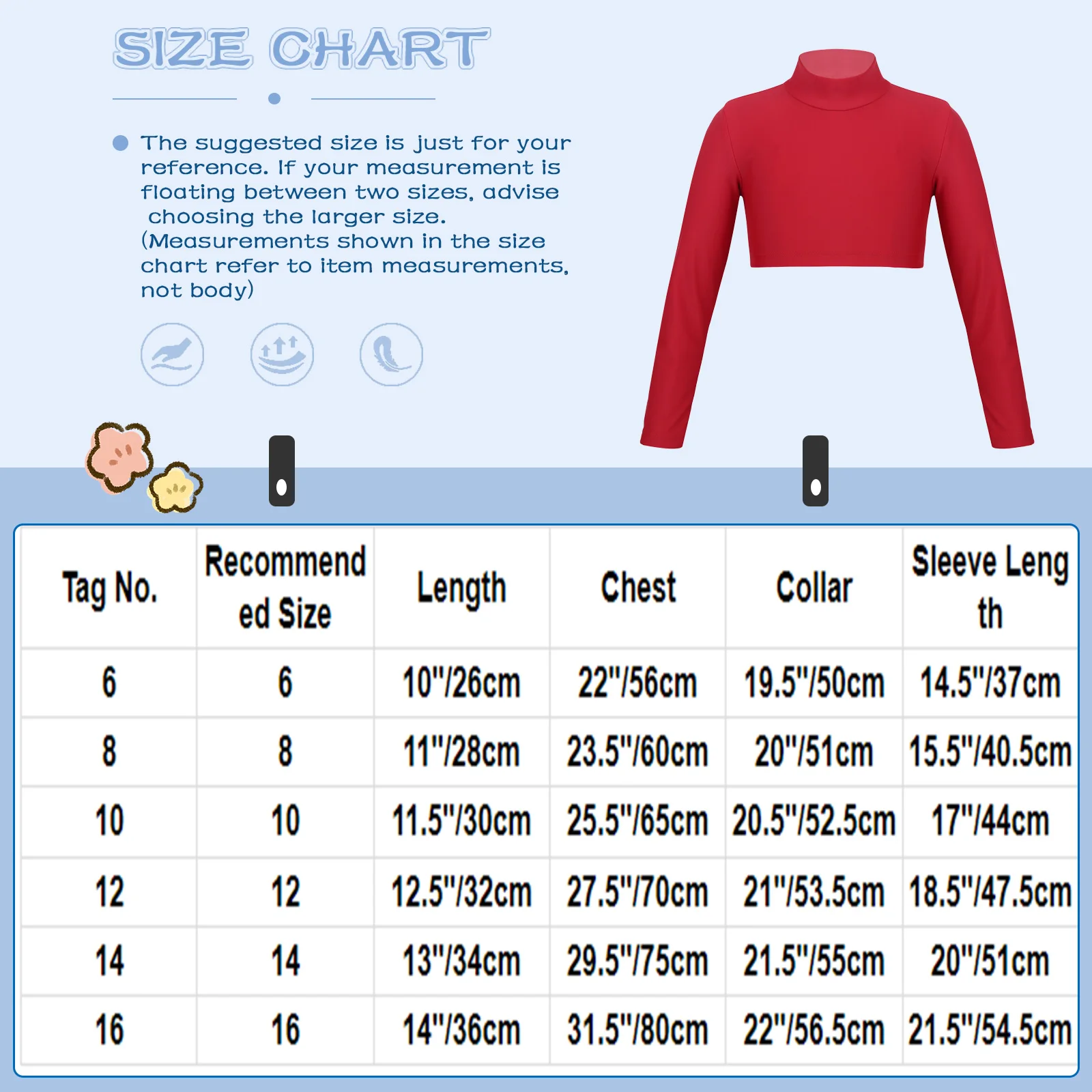 6-16Y Kids Girls Long Sleeve Mock Neck Crop Tops T-shirt Hip Hop Jazz Street Dance Performance Gymnastics Fitness Sports Costume