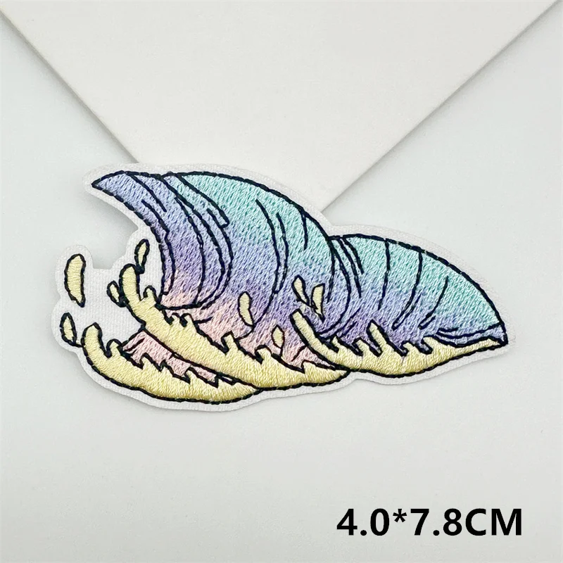 Parche bordado para ropa con dibujos de rayas, termoadhesivo - imagen 4