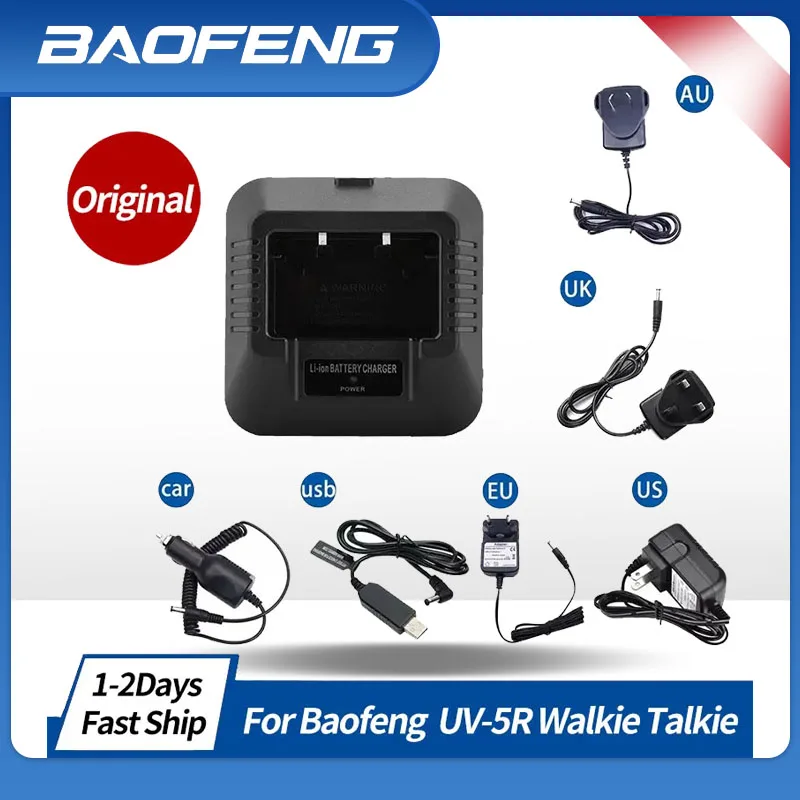 

Baofeng UV-5R EU/US/UK/AU/USB/Car Battery Charger For Baofeng UV-5R DM-5R Plus Walkie Talkie UV 5R Ham Radio UV5R Two Way Radio