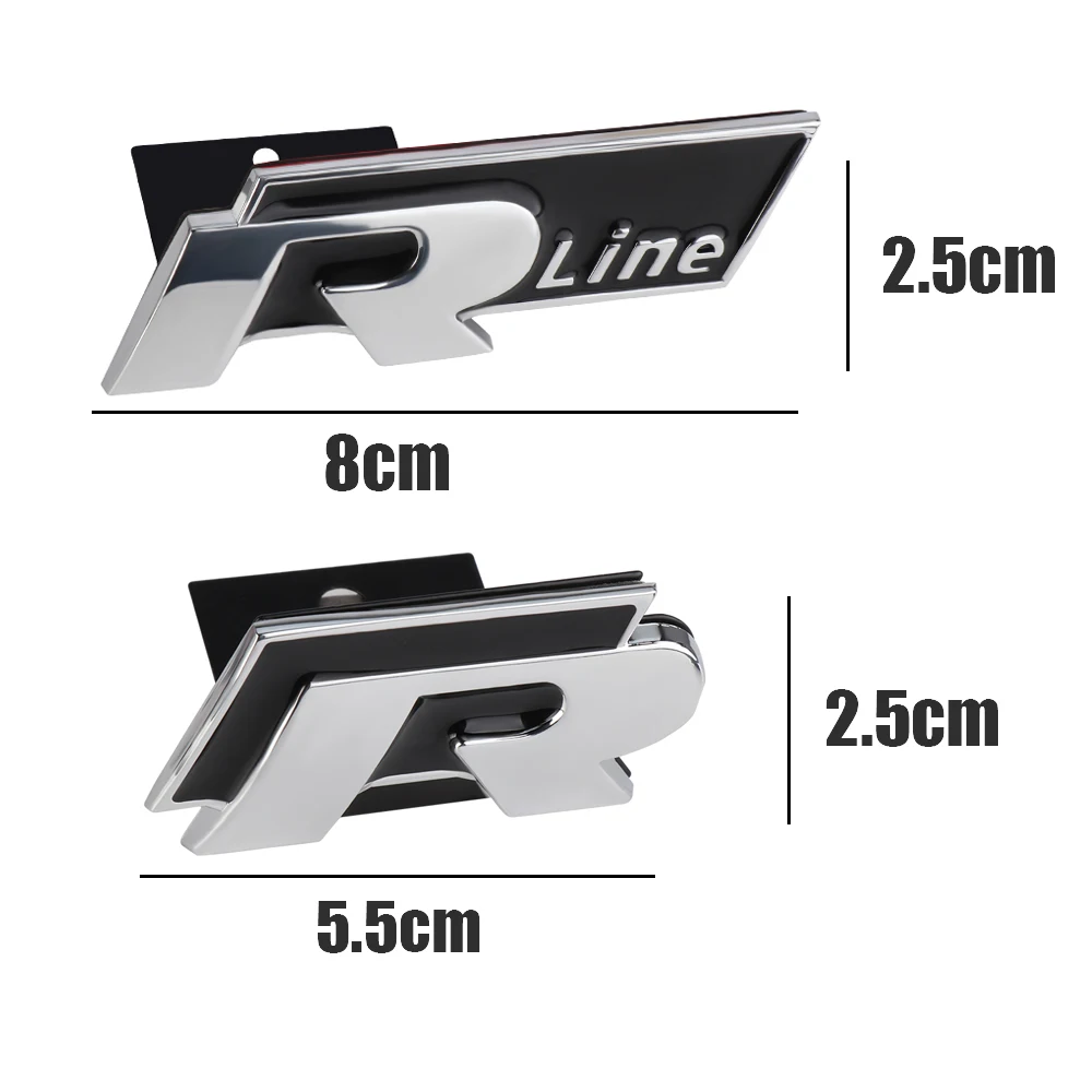 Car Styling Metal Auto Front Grille Emblem Stickers Decoration For Volkswagen VW GTI Golf Polo Tiguan GTD Passat R line Scirocco