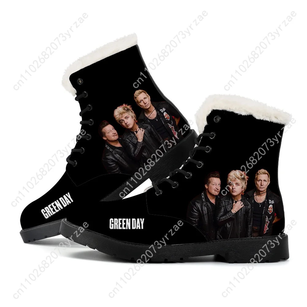 Stivali di peluche Green Day Uomo Donna Scarpe casual per adolescenti Stivale caldo per esterni Scarpe personalizzate con modello di moda personalizzato di alta qualità