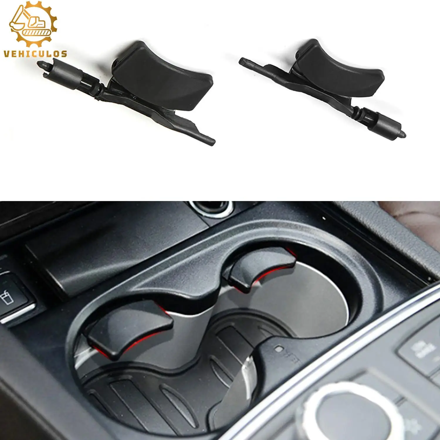 

VEHICULOS 2PCS Center Console Cup Holder Retractable Buckle 1666806402 For 2013-2019 Mercedes W166 X166