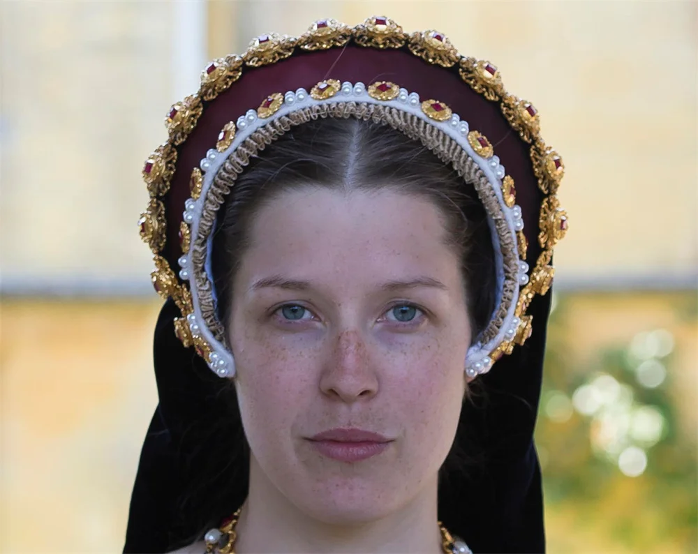 Fascia per capelli rinascimentale Tudor Crown The Other Boleyn Girl Headddress Victorian Queen Elizabeth Tudor periodo accessori per costumi