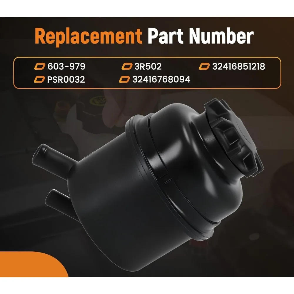 

Power Steering Reservoir Tank For BMW 125i 128i 130i 135i 323i 325i 328i 330i 335i M3 X1 X3 Replaces A32416851218 A32416768094
