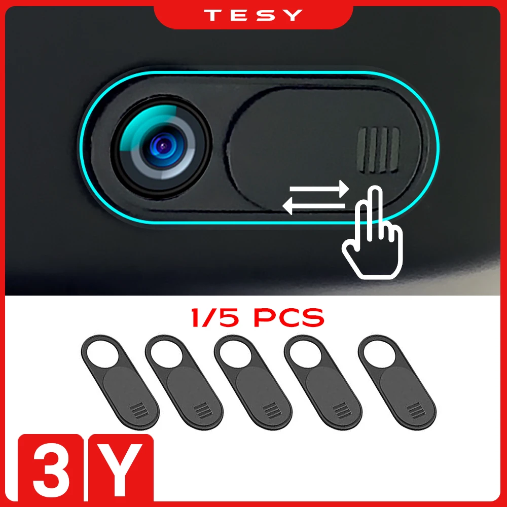 Protezione della Privacy copertura della fotocamera per Tesla Model 3 Y accessori per Console centrale Webcam Slide Switch Blocker adesivo interno