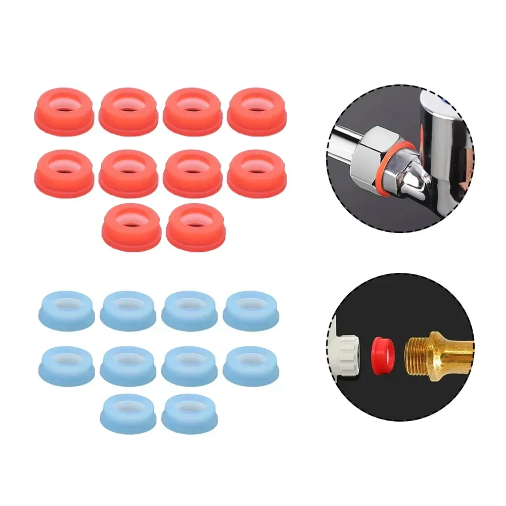 10pcs Valve Core Silicone Seal Core Bench Leak Ring Practical Hardware Accessories 17*6.5MM Toilet Angle Valves Sealing Ring