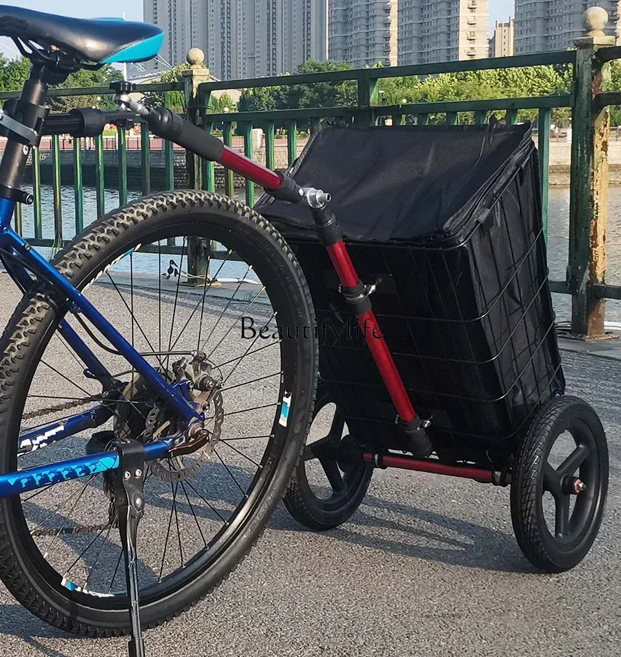 

LCycle Trailer Portable Rear Trailer Camp Mountain Bike Trailer Camping