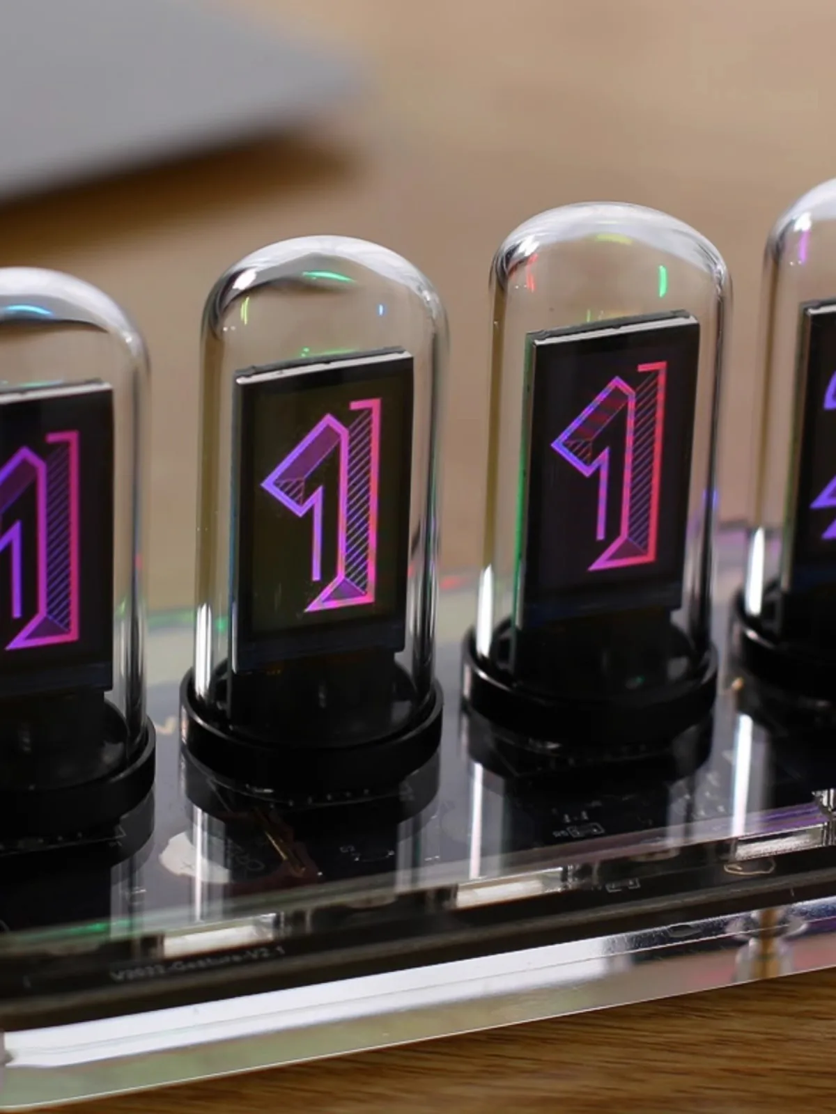 RGB Nixie Tube Clock Digital Table Clock Led Creative Wifi Clock Desktop Office Desk Clocks Tabletop Home Decoration Gift Ideas
