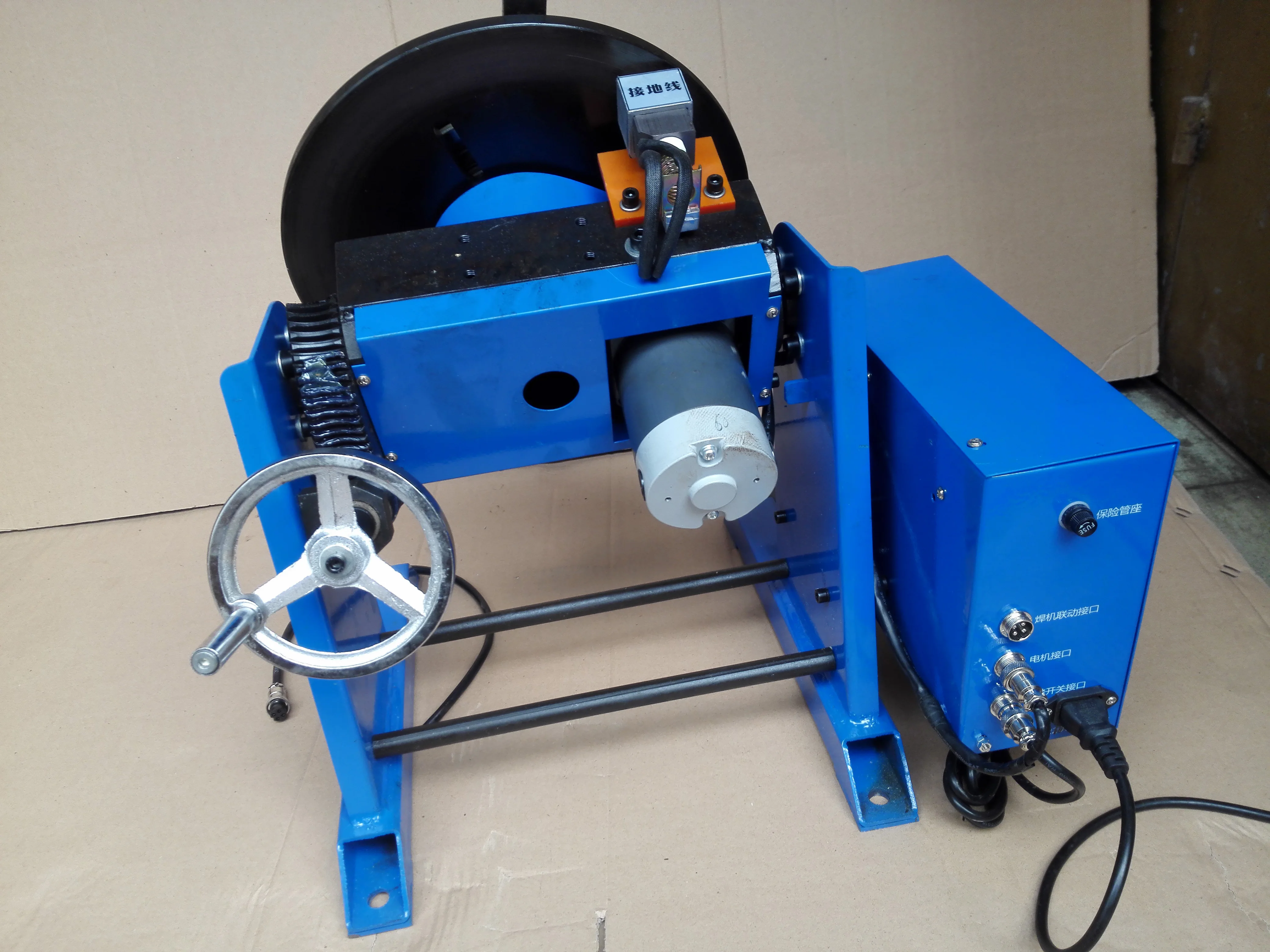 New 1~15RPM 30KG Duty Welding Positioner Turntable Timing with 200mm Chuck 220V / 110V