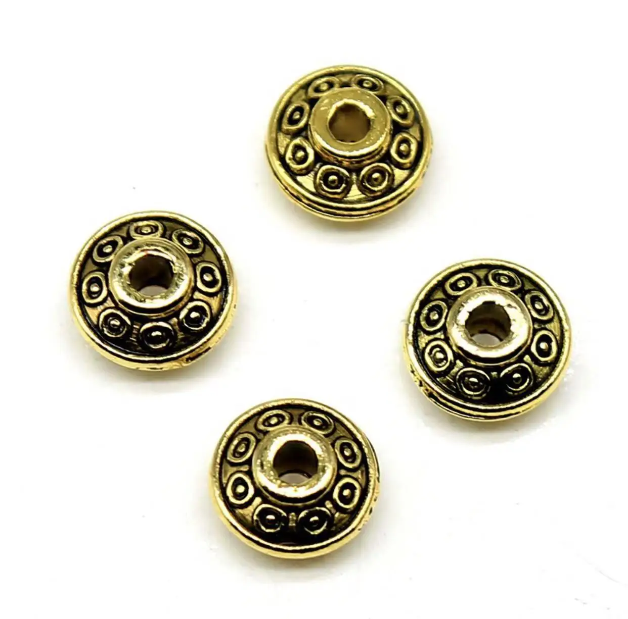 

35pcs 6*6*3mm Alloy metal vintage spacer beads HW2661