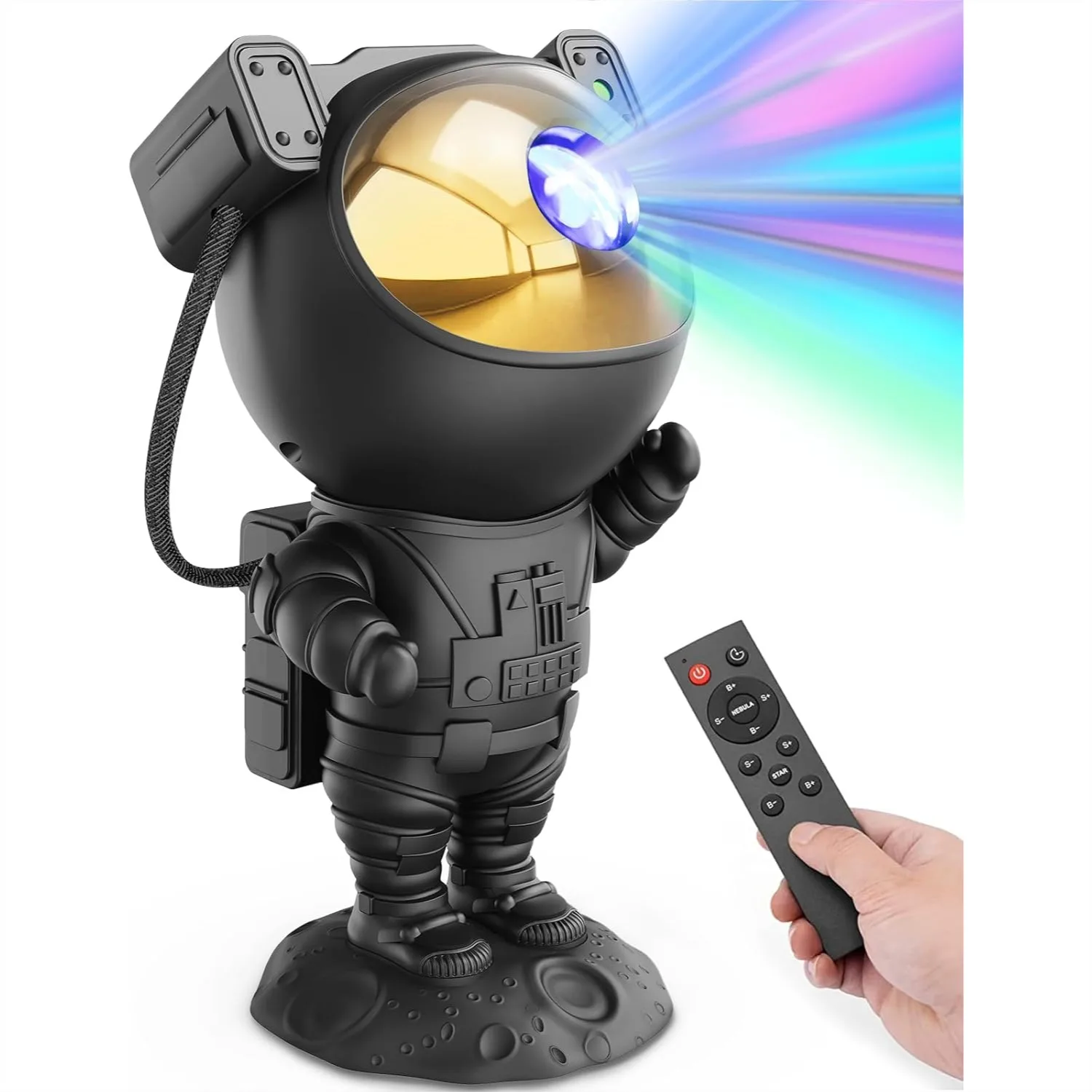 

Galaxy Projector for Gaming Room Decor, Black Astronaut Star Projector with Remote, Nebula Night Light for Bedroom