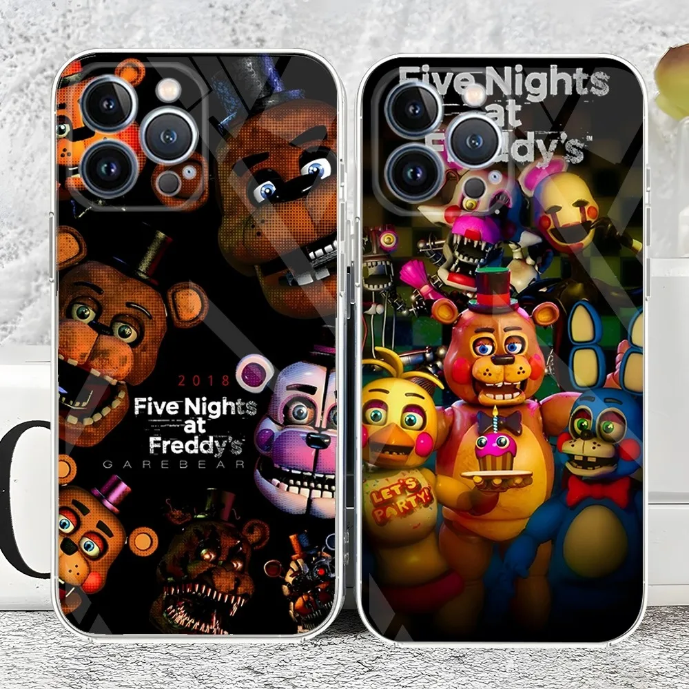 Fnaf Five-nights-At-Freddys Phone Case For iPhone 15 14 12 13 11 Pro Max Mini X XR XS Max fashionable 7 8 Plus transparent cover