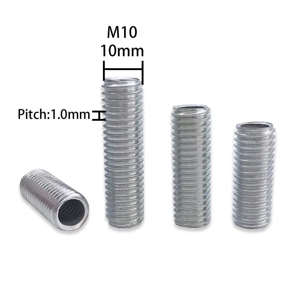 2 pezzi M10 tubo a dente cavo filettatura interna dado a vite cava distanza filettatura 1,5 mm diametro esterno 10 mm biella base fissa