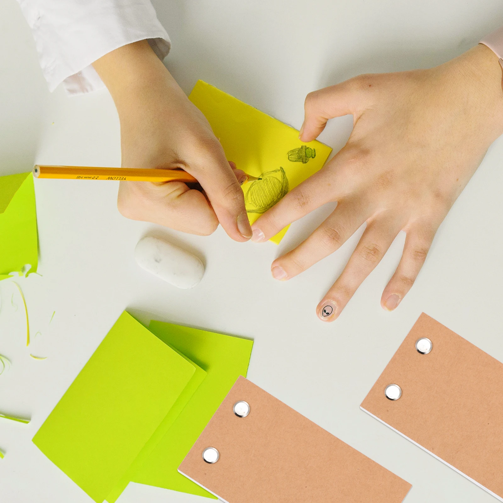 6pcs Flipbook Paper Sewn Binding Drawing Pads Sketch Books For Kids Art Keepsake Household Multi-Function Creative Drawing