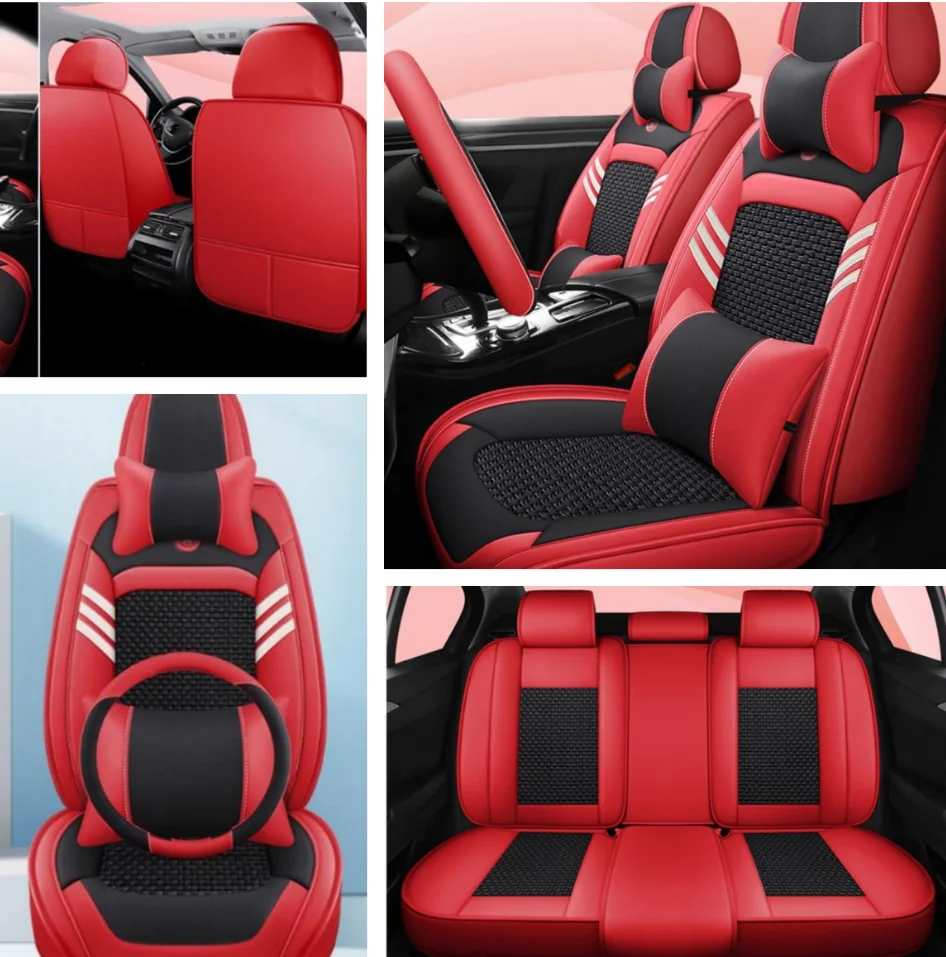 

Чехлы на передние и задние автомобильные сиденья + чехол на руль для Lexus NX 250 350 350h 400h 2025-2022, дышащий чехол с подушкой сиденья