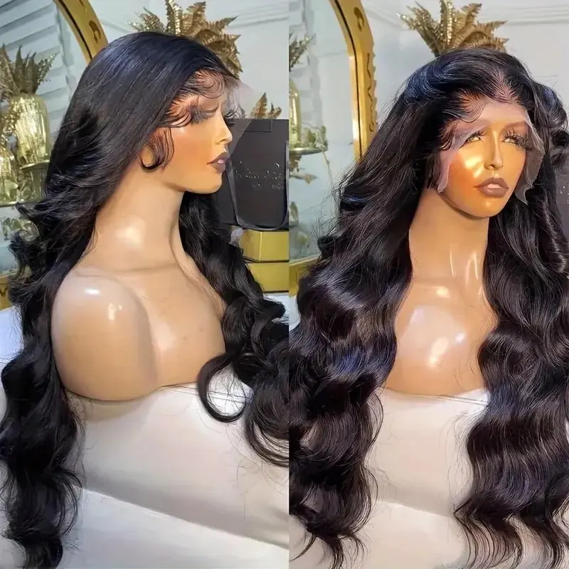 Rosabeauty 13X4 Body Wave HD Transparent Lace Front 13X6 Lace Frontal Human Hair Wigs 5x5 Glueless Water Wave Wigs 250 Density