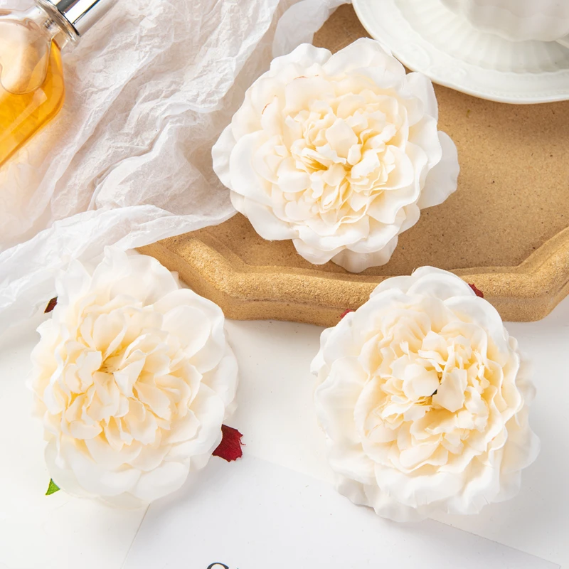 10PC Künstliche Blumen Wohnkultur Hochzeit Garten Rose Bogen Candy Box Kuchen Material Seide Dahlias Gefälschte Pfingstrose Weihnachten Girlande