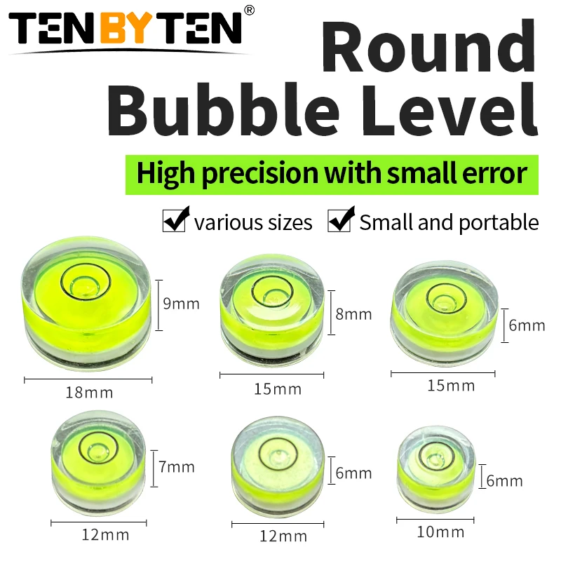 

Mini Precision Spirit Level Bubble Green nivel de bolha livella with Mounting Holes High Precision Measuring Horizontal DIY Home