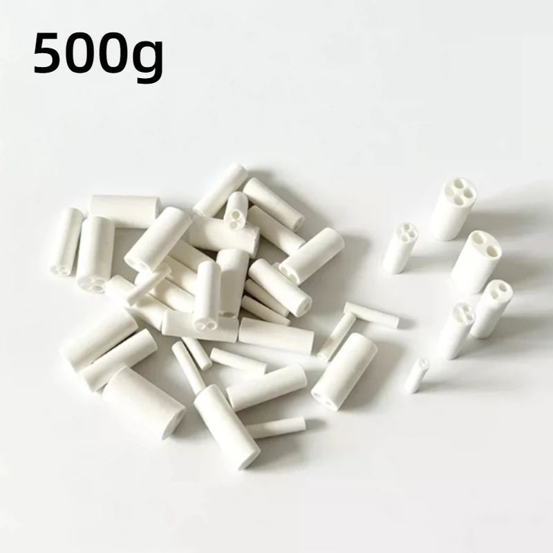 500g Ceramic tube Corundum tube Thermocouple temperature sensor Protective tube High temperature With 2/4 inner hole