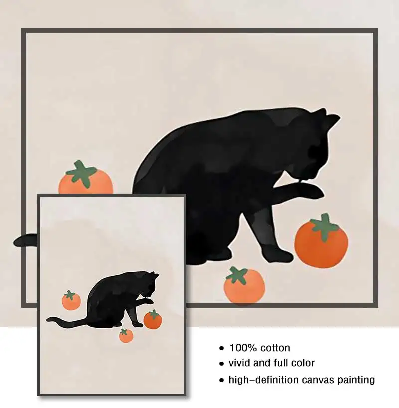 Canvas Print, Poster, Cat, Wine, Pizza, Animal 6