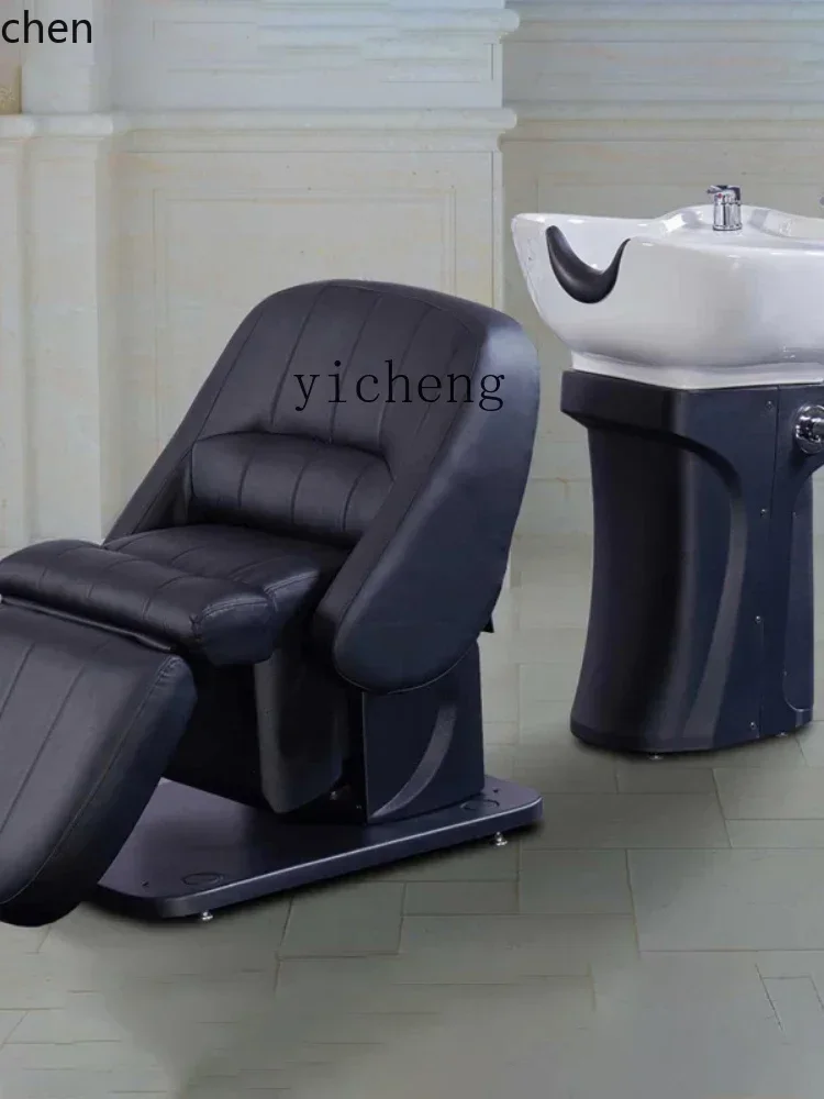 ZMLElectric Shampoo Chair Reclining Rotating Sitting Hair-Washing Chair Beauty Salon Chair 2