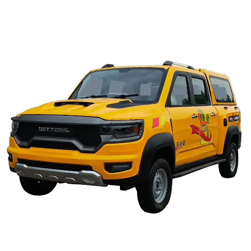 Electric pickup truck, four-wheeled vehicle, household double-row off-road new energy vehicle, old man's music