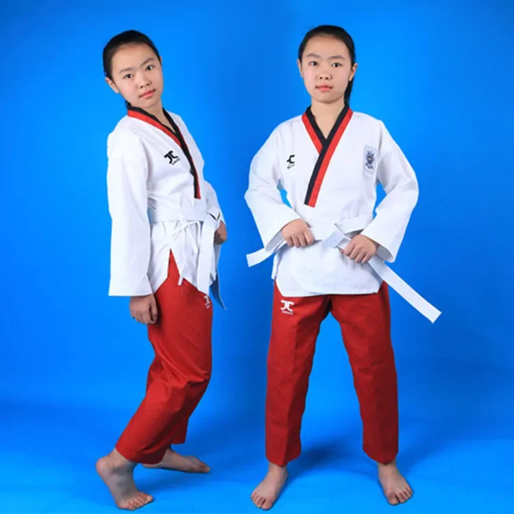 WTF Approved Professional Taekwondo Poomsae Dobok Martial Arts Taekwondo Suit for Children Adults Kids