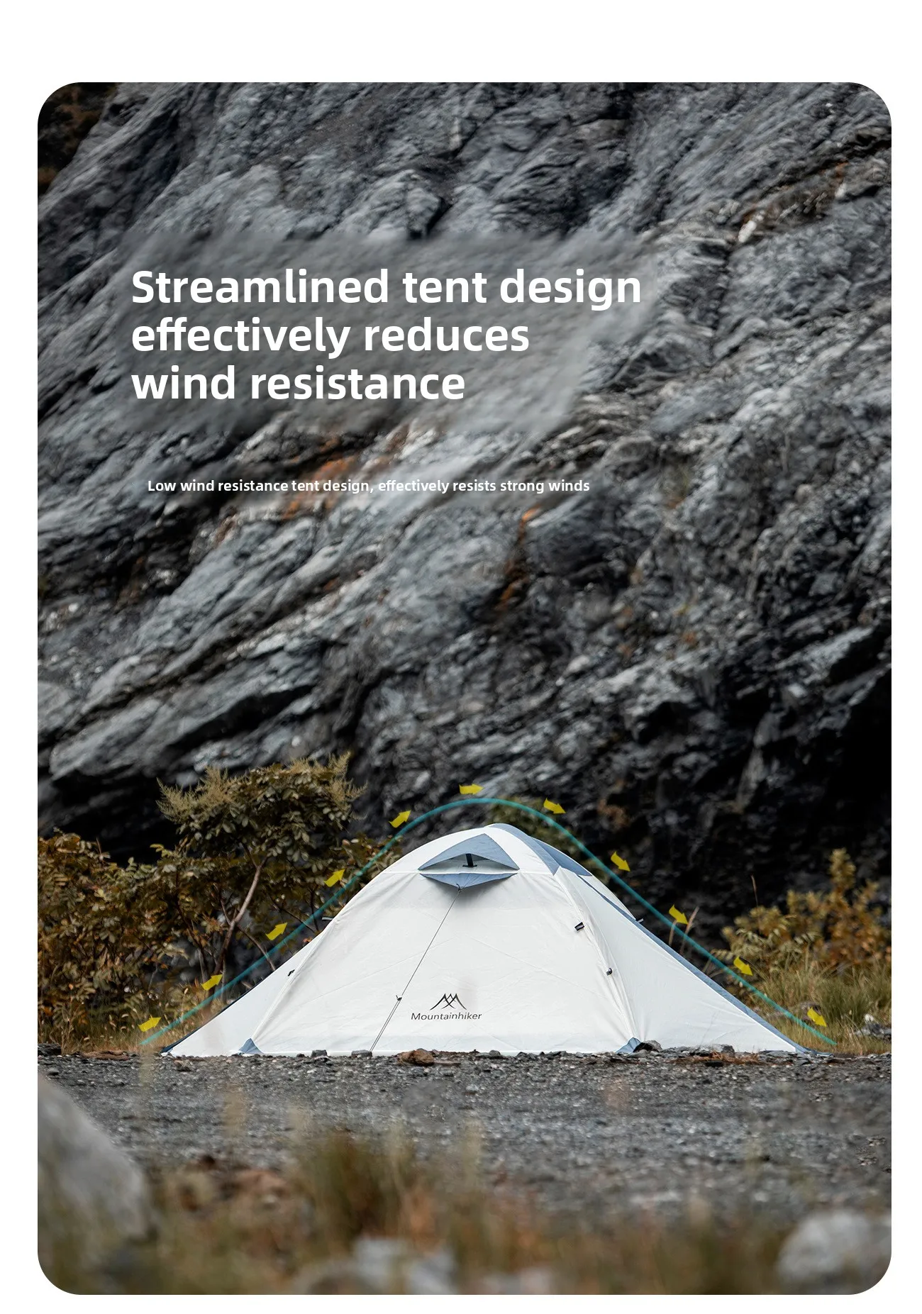 MOUNTAINHIKER Leichtes Outdoor 2-3 Personen Campingzelt, Wind- und Regenfestes Professionelles Aluminium-Stangen Wanderzelt – Detail 4