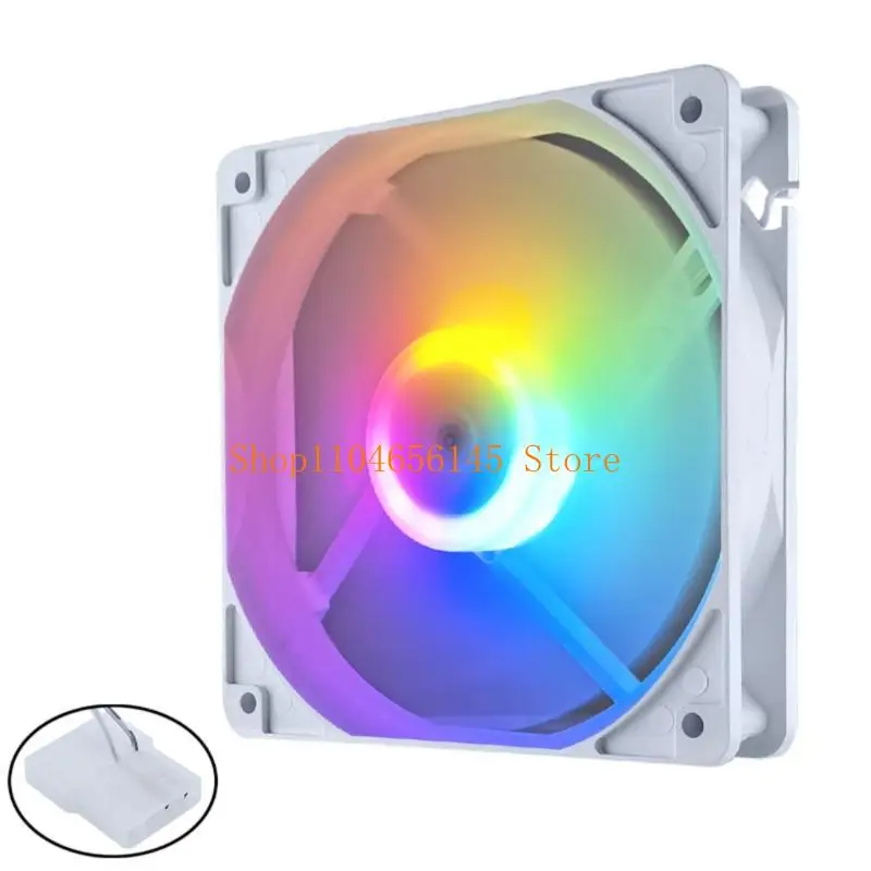 652F Forward 12cm 4Pin Quiet Cooling Fan 45CFM ABS Construction Color LED