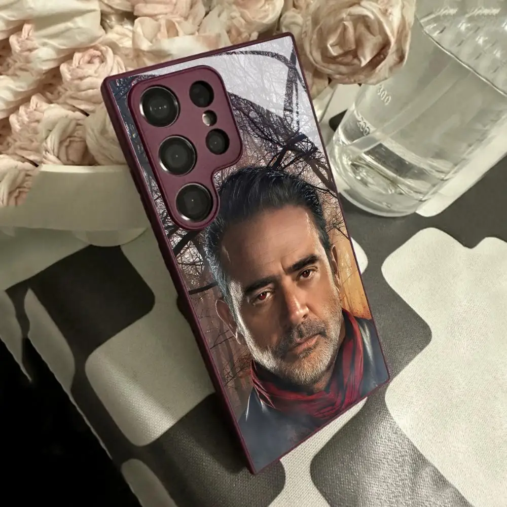 Negan Walking Dead Phone Case for Samsung S24 Ultra S23 S22 S20 Fe S21 Plus Galaxy A54 A34 A24 A53 M54 Note 20 Glass Cover