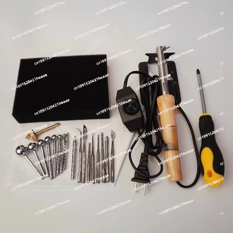 Suitable forSet Temperature Adjustable Soldering Iron 18/11 Piece Set Ironing Trowel  DIY Fabric Flower Making Tool 220V/110V