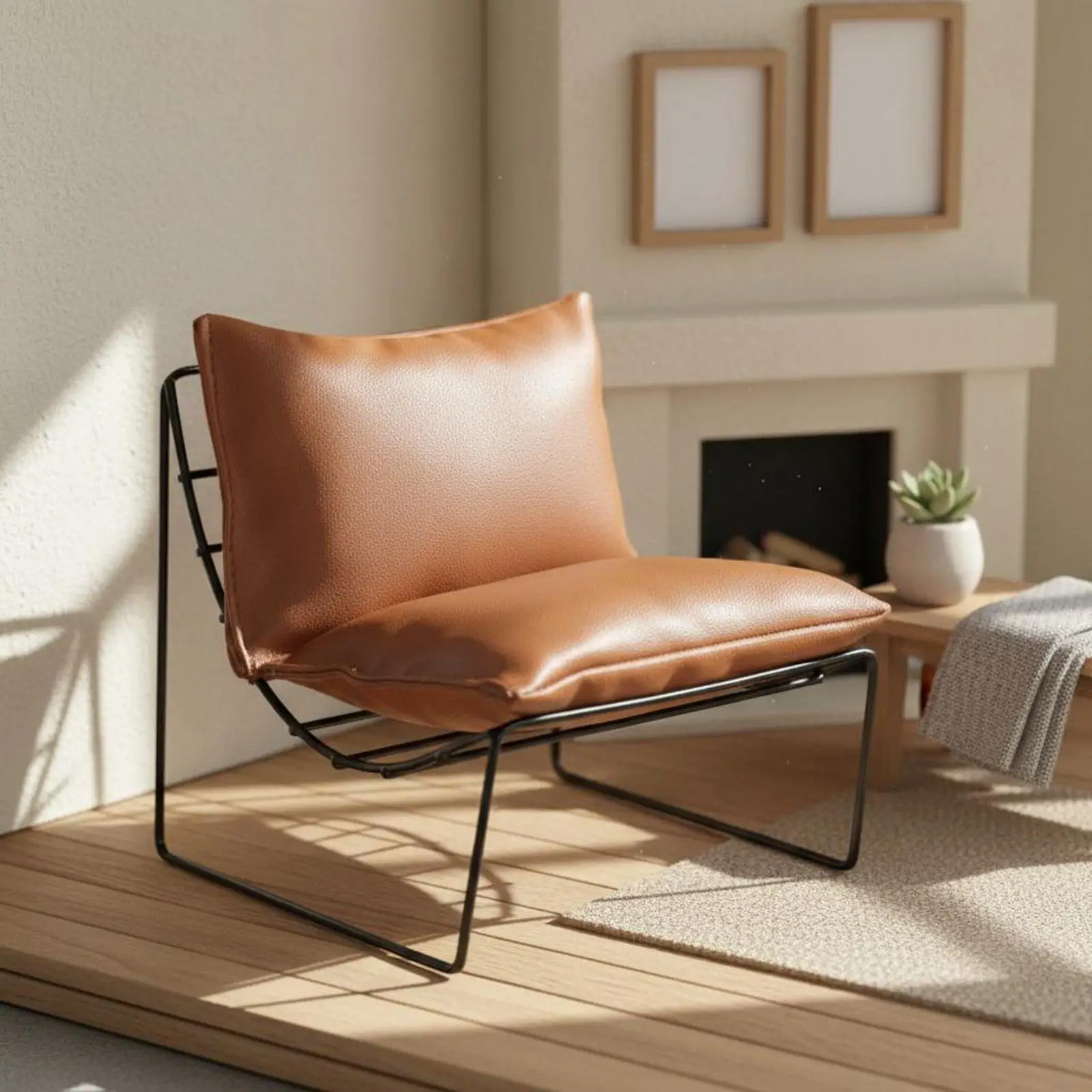 Miniature iron chair, 1:6 scale, metal material, chair, DIY mini sofa model