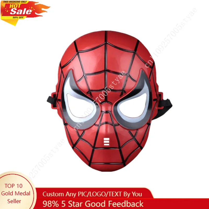 

Marvel Superhero Spider-Man Trendy Spiderman Latex Mask Cosplay Masquerade Masks Costume Gift LED Glowing Light Eye Mask