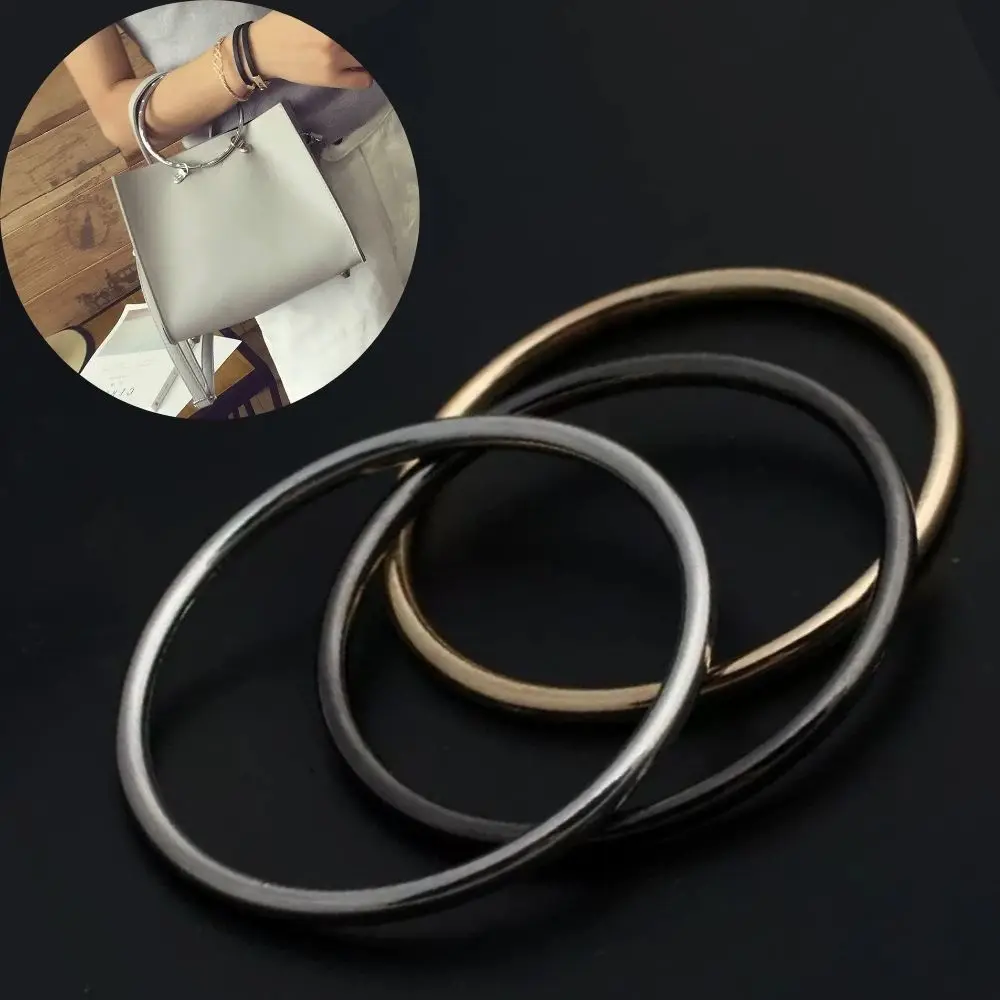 2pcs Round Metal Handle Replacement Bag Handle Suitable For Handbag Ring Handles For DIY Crafts Purse & Tote Bag Accessories New