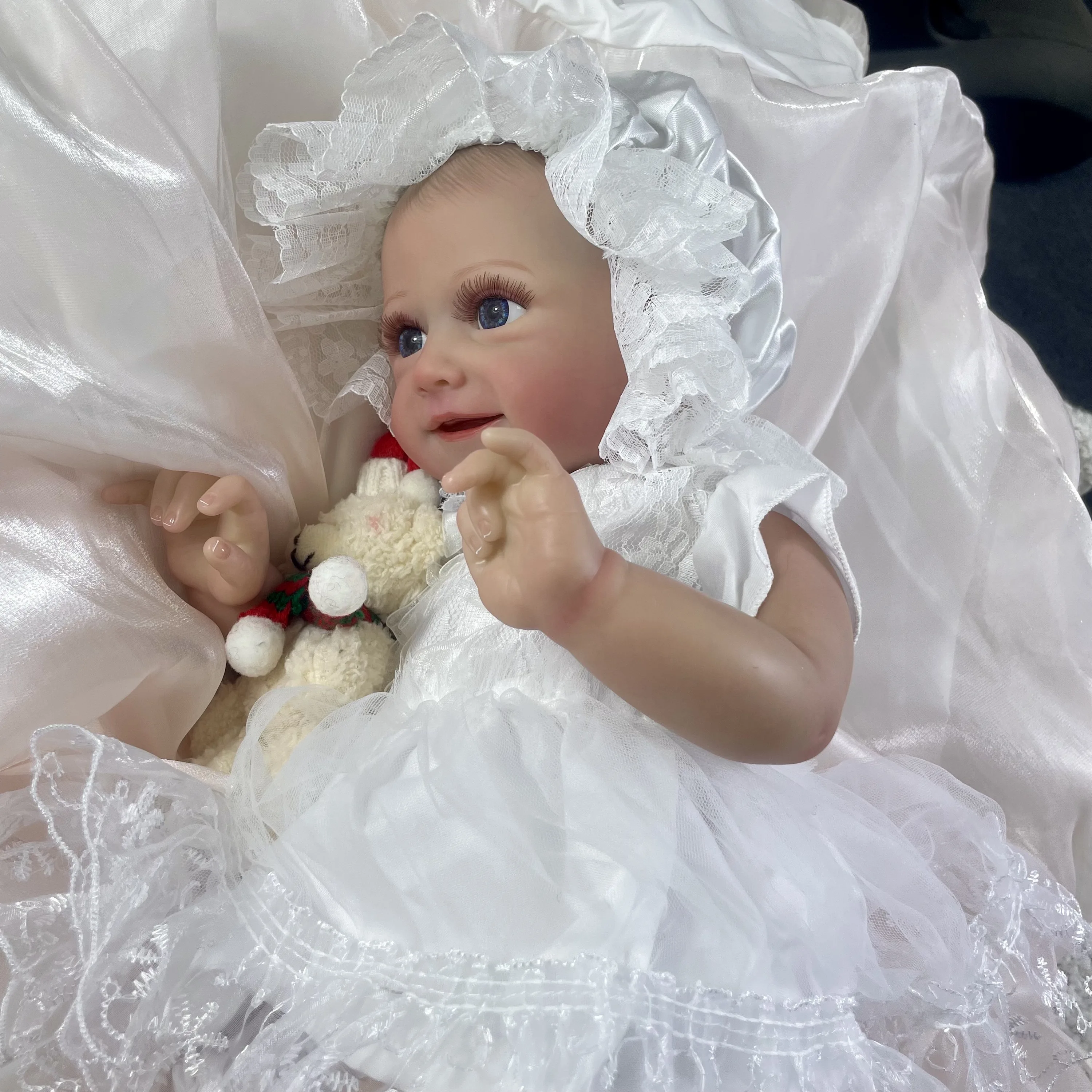 Muñeca de bebé Reborn de 20 pulgadas, Adorable niña, Petya, cuerpo de tela de vinilo de silicona, piel pintada realista, arte coleccionable, regalo de Navidad