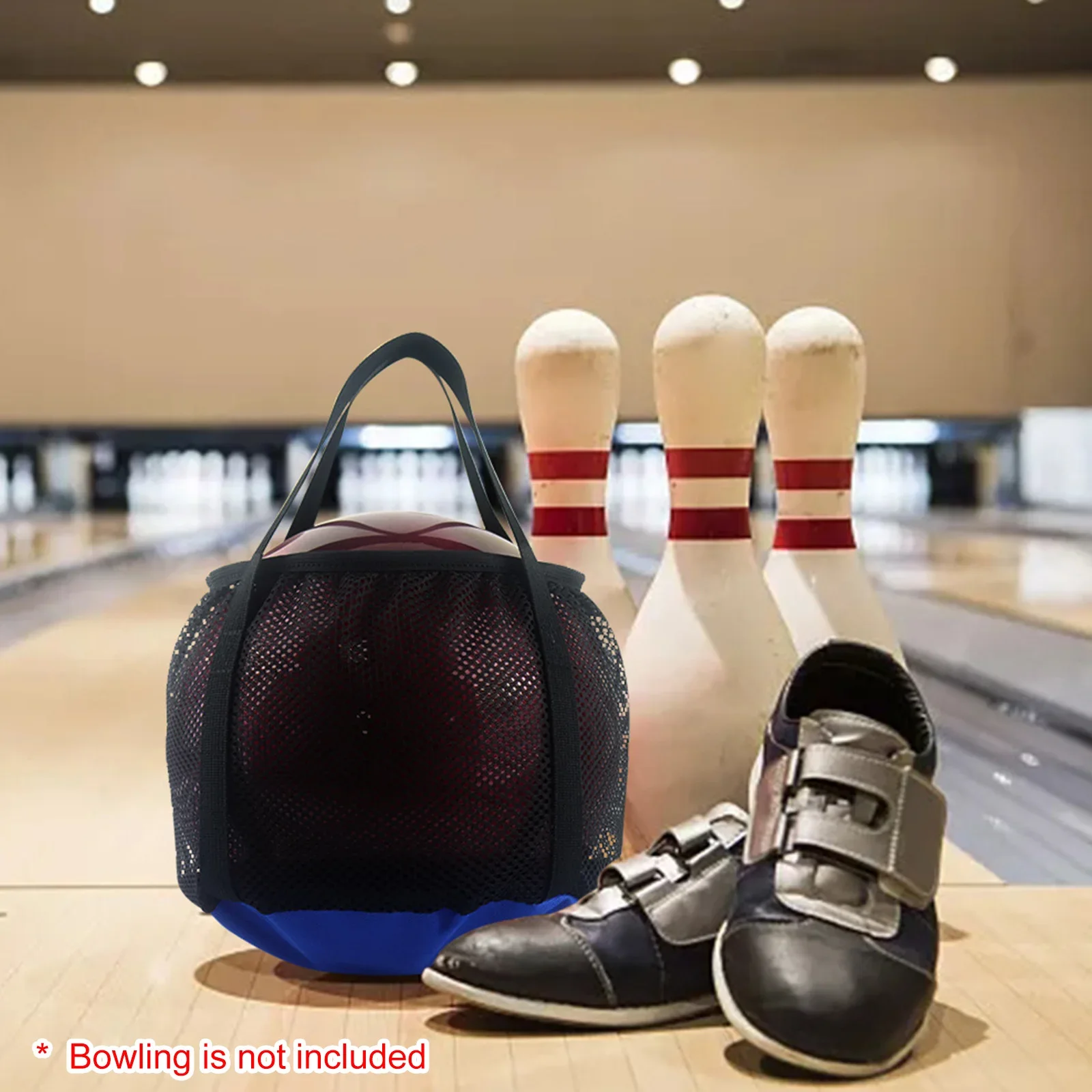 Handige Bowlingtas Plakkerig Ontwerp Enkele Bowling Draagtas Kleine Items Bowling Draagtas Plakkerig Ontwerp Handvat Kleine Items